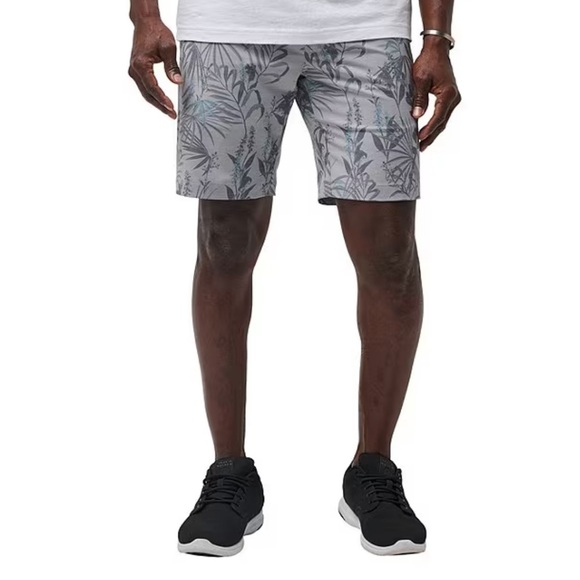 Travis Mathew Mens Size 40 Gray Floral Coastal Canyon Golf Performance 9” Short - Picture 1 of 14